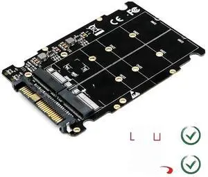 2 in 1 M.2 to U.2 Adapter, M.2 NVMe M-Key & SATA B-Key NGFF SSD to PCIe U.2 SFF-8639 Converter, Compatible with Samsung WD Intel Crucial ADATA Corsair M.2 SSD, for Desktop PC Workstation Server 2 in 1 M.2 to U.2 Adapter, M.2 NVMe M-Key & SATA B-Key NGFF SSD to PCIe U.2 SFF-8639 Converter, Compatible with Samsung WD Intel Crucial ADATA Corsair M.2 SSD, for Desktop PC Workstation Server