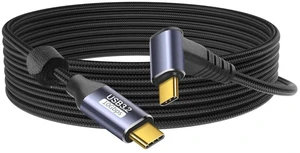 WRIARICH USB C to USB C 90 Degree Cable 10Gbps USB Type-C 3.1 Gen2 Male to Male Data Transfer 4K@60Hz Video Cable Support 100W Fast Charging (2M/6.6FT) WRIARICH USB C to USB C 90 Degree Cable 10Gbps USB Type-C 3.1 Gen2 Male to Male Data Transfer 4K@60Hz Video Cable Support 100W Fast Charging (2M/6.6FT)