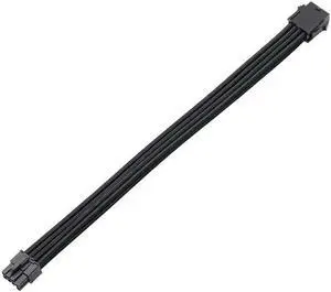 WRIARICH Black Braided PSU Extension Cable, 4+4PIN CPU Power Cable 11.81 Inch WRIARICH Black Braided PSU Extension Cable, 4+4PIN CPU Power Cable 11.81 Inch