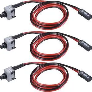 WRIARICH 3 Pack ATX PC Power Switch Cable 2 Pin SW On/Off Push Button Cord 50CM Desktop Computer Power Wire WRIARICH 3 Pack ATX PC Power Switch Cable 2 Pin SW On/Off Push Button Cord 50CM Desktop Computer Power Wire