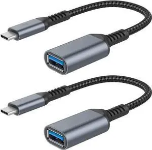 WRIARICH 2 Pack USB-C to USB3.0 OTG Adapter, Thunderbolt 3 Compatible Type-C to USB-A Female Converter for MacBook, iPad Pro & Android Smartphones WRIARICH 2 Pack USB-C to USB3.0 OTG Adapter, Thunderbolt 3 Compatible Type-C to USB-A Female Converter for MacBook, iPad Pro & Android Smartphones