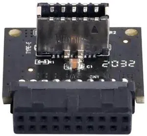 WRIARICH Motherboard Internal USB 3.0 19/20Pin Male to USB 3.1 Type-E A-Key Female Extension Adapter, Vertical Front Panel USB-C Header Converter for PC Chassis WRIARICH Motherboard Internal USB 3.0 19/20Pin Male to USB 3.1 Type-E A-Key Female Extension Adapter, Vertical Front Panel USB-C Header Converter for PC Chassis