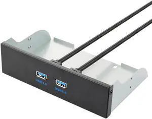 WRIARICH 5.25 Inch Internal Drive Bay USB 3.0 Front Panel Hub, 2 Port USB3.0 Type-A Female to Motherboard 20Pin Header Splitter Cable, Metal Bracket for CD-ROM Bay PC Case Upgrade WRIARICH 5.25 Inch Internal Drive Bay USB 3.0 Front Panel Hub, 2 Port USB3.0 Type-A Female to Motherboard 20Pin Header Splitter Cable, Metal Bracket for CD-ROM Bay PC Case Upgrade