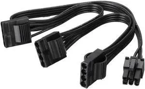 WRIARICH 6Pin Male to 3 IDE Molex 4Pin Female Power Splitter Extension Cable WRIARICH 6Pin Male to 3 IDE Molex 4Pin Female Power Splitter Extension Cable