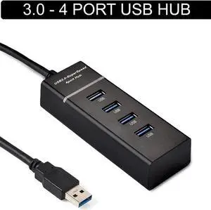 WRIARICH 4 Port Powered USB 3.0 Hub with AC Power Adapter, Ultra Slim Compact Super Speed Data Transfer & Smart Charging Splitter for Mac Mini, PC, Laptops WRIARICH 4 Port Powered USB 3.0 Hub with AC Power Adapter, Ultra Slim Compact Super Speed Data Transfer & Smart Charging Splitter for Mac Mini, PC, Laptops