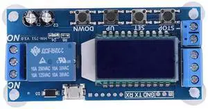 WRIARICH XY-LJ02 Timing Delay Trigger Relay Module with LCD Screen, 6-30V DC & USB 5V Dual Power Supply, Automatic Control Timer Switch Board WRIARICH XY-LJ02 Timing Delay Trigger Relay Module with LCD Screen, 6-30V DC & USB 5V Dual Power Supply, Automatic Control Timer Switch Board