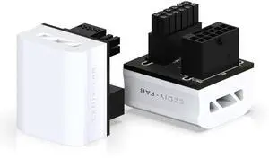 WRIARICH 12VHPWR 12+4 Pin 180 Degree Angled Power Adapter, 600W Max Output, White, Compatible with RTX 4090/4080/4070 Ti GPU, 1 Pack WRIARICH 12VHPWR 12+4 Pin 180 Degree Angled Power Adapter, 600W Max Output, White, Compatible with RTX 4090/4080/4070 Ti GPU, 1 Pack