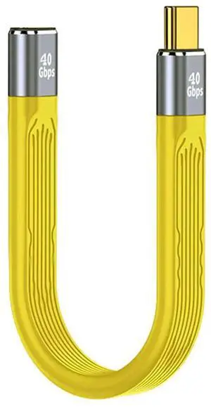 WRIARICH 13cm Slim Flat FPC USB4 Type-C Male to Female Extension Cable | 40Gbps Data, PD 100W Charging & 8K@60Hz Video Compatible with Thunderbolt 3/4 WRIARICH 13cm Slim Flat FPC USB4 Type-C Male to Female Extension Cable | 40Gbps Data, PD 100W Charging & 8K@60Hz Video Compatible with Thunderbolt 3/4