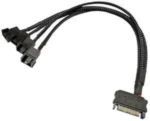 WRIARICH SATA to 3/4 Pin Fan Power Adapter Cable, PC Cooling Fan Extension Splitter Cord WRIARICH SATA to 3/4 Pin Fan Power Adapter Cable, PC Cooling Fan Extension Splitter Cord