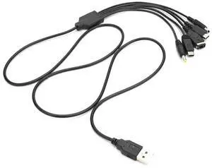 WRIARICH 1.2M 5-in-1 Multi USB Charging Cable, Universal Power Cord for Nintendo 3DS XL, NDS Lite, NDSi LL & Multiple Classic Handheld Consoles WRIARICH 1.2M 5-in-1 Multi USB Charging Cable, Universal Power Cord for Nintendo 3DS XL, NDS Lite, NDSi LL & Multiple Classic Handheld Consoles