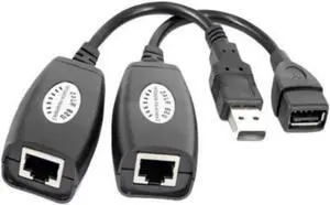 USB Over RJ45 Extender Kit (Transmitter + Receiver), Extend USB Signal Up to 150FT via Single Cat5/Cat5e/Cat6 LAN Cable, Plug & Play USB Extension Adapter for Computer Printer Webcam Keyboard Mouse USB Over RJ45 Extender Kit (Transmitter + Receiver), Extend USB Signal Up to 150FT via Single Cat5/Cat5e/Cat6 LAN Cable, Plug & Play USB Extension Adapter for Computer Printer Webcam Keyboard Mouse