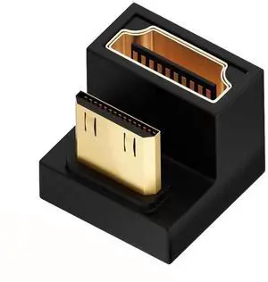 WRIARICH U-Shaped 360° Up Reverse Back Angled Mini HDMI 1.4 Male to HDMI Female Extension Adapter Converter, Supports 4K HD Video WRIARICH U-Shaped 360° Up Reverse Back Angled Mini HDMI 1.4 Male to HDMI Female Extension Adapter Converter, Supports 4K HD Video