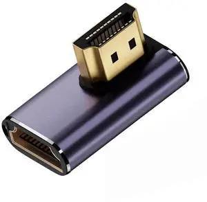 WRIARICH Vertical 90° Right Angled HDMI 2.1 Male to Female Low Profile Extension Adapter, Supports 8K@60Hz UHD for HDTV Monitors WRIARICH Vertical 90° Right Angled HDMI 2.1 Male to Female Low Profile Extension Adapter, Supports 8K@60Hz UHD for HDTV Monitors