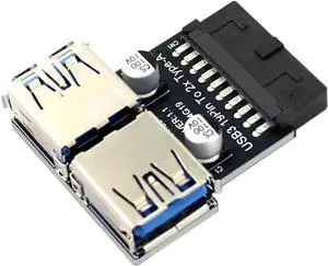 WRIARICH PH22T USB 3.0/3.1 Adapter, 19P/20P Motherboard Header to Dual USB-A Female for PC Front Panel WRIARICH PH22T USB 3.0/3.1 Adapter, 19P/20P Motherboard Header to Dual USB-A Female for PC Front Panel