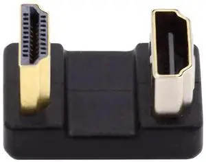 WRIARICH U-Shaped 360° Down Reverse Back Angled HDMI 1.4 Male to Female Extension Adapter, Type-A 4K HDMI Extender Converter WRIARICH U-Shaped 360° Down Reverse Back Angled HDMI 1.4 Male to Female Extension Adapter, Type-A 4K HDMI Extender Converter