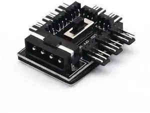WRIARICH 1-to-8 3Pin/4Pin PWM Fan Hub Splitter, SATA & Molex Powered 12V PC Mining Fan Speed Control Adapter Cable WRIARICH 1-to-8 3Pin/4Pin PWM Fan Hub Splitter, SATA & Molex Powered 12V PC Mining Fan Speed Control Adapter Cable