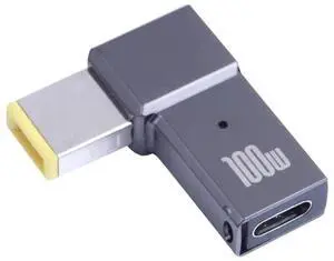 WRIARICH 100W USB-C Type-C Female to Big Square Male Laptop Charging Adapter, Fast PD Power Converter Plug WRIARICH 100W USB-C Type-C Female to Big Square Male Laptop Charging Adapter, Fast PD Power Converter Plug