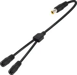 DC7909 Y Splitter Cable, DC 8mm 1 Male to 2 Female 14AWG Heavy Duty Power Cord, DC7.9x0.9mm Y Adapter for Solar Panel, Solar Generator, Portable Power Station, Solar Power Bank, Black 30CM(1FT) DC7909 Y Splitter Cable, DC 8mm 1 Male to 2 Female 14AWG Heavy Duty Power Cord, DC7.9x0.9mm Y Adapter for Solar Panel, Solar Generator, Portable Power Station, Solar Power Bank, Black 30CM(1FT)