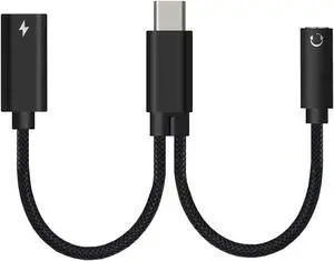 WRIARICH 2-in-1 USB C Audio Charging Splitter Dongle, Type C to 3.5mm AUX Mic Jack with 60W PD Fast Charge Compatible with Samsung Note 20/10 S20, Pixel 2/3/4 XL, iPad Pro WRIARICH 2-in-1 USB C Audio Charging Splitter Dongle, Type C to 3.5mm AUX Mic Jack with 60W PD Fast Charge Compatible with Samsung Note 20/10 S20, Pixel 2/3/4 XL, iPad Pro