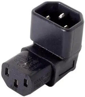 WRIARICH 90-Degree Up Angled IEC320 C14 Male to C13 Female Power Adapter, 10A 250V Right Angle Turning Connector for PC, Monitor, PDU, Printer WRIARICH 90-Degree Up Angled IEC320 C14 Male to C13 Female Power Adapter, 10A 250V Right Angle Turning Connector for PC, Monitor, PDU, Printer
