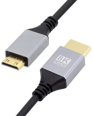 WRIARICH 100cm Ultra Thin Mini HDMI 2.1 Cable, 8K 4K Super Flexible Slim Type-A to Type-C Cord for Camera HDTV WRIARICH 100cm Ultra Thin Mini HDMI 2.1 Cable, 8K 4K Super Flexible Slim Type-A to Type-C Cord for Camera HDTV