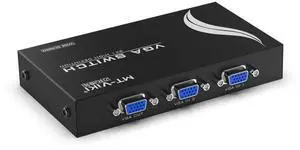 WRIARICH MT-VIKI 2 in 1 Out VGA Switch Box, 2-Port Manual VGA Video Selector Switcher for Desktop PC, Laptop, Monitor, Projector WRIARICH MT-VIKI 2 in 1 Out VGA Switch Box, 2-Port Manual VGA Video Selector Switcher for Desktop PC, Laptop, Monitor, Projector
