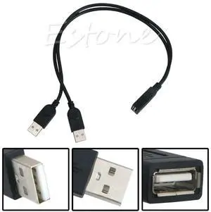 WRIARICH 1PCS 25cm USB 2.0 1 Female to 2 Male Y Splitter Cable, One-to-Two Data & Power Extension Cord WRIARICH 1PCS 25cm USB 2.0 1 Female to 2 Male Y Splitter Cable, One-to-Two Data & Power Extension Cord