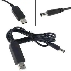 WRIARICH USB DC 5V to 12V Step Up Power Boost Cable, USB Voltage Converter Adapter Cord with 2.1x5.5mm DC Plug for Router, CCTV Camera and Low-Power DC Devices WRIARICH USB DC 5V to 12V Step Up Power Boost Cable, USB Voltage Converter Adapter Cord with 2.1x5.5mm DC Plug for Router, CCTV Camera and Low-Power DC Devices