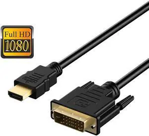 HDMI to DVI Adapter, DVI to HDMI High Speed Bi Directional Cable, HDMI Male to DVI-D 24+1 Male, 1080P HD for Raspberry Pi, Roku, Xbox One, PS5, Graphics Card, Blue-ray, Nintendo Switch, 10 ft. HDMI to DVI Adapter, DVI to HDMI High Speed Bi Directional Cable, HDMI Male to DVI-D 24+1 Male, 1080P HD for Raspberry Pi, Roku, Xbox One, PS5, Graphics Card, Blue-ray, Nintendo Switch, 10 ft.