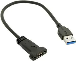WRIARICH 30cm USB3.1 Gen2 Type-C Female to USB3.0 Type-A Male Adapter Extension Cable for Laptop, Phone & Tablet WRIARICH 30cm USB3.1 Gen2 Type-C Female to USB3.0 Type-A Male Adapter Extension Cable for Laptop, Phone & Tablet