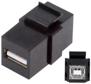 WRIARICH USB 2.0 Type-A Female to Type-B Female Keystone Jack Insert Module, USB A-B Coupler Socket Adapter for Wall Plate Outlet Panel Cabling WRIARICH USB 2.0 Type-A Female to Type-B Female Keystone Jack Insert Module, USB A-B Coupler Socket Adapter for Wall Plate Outlet Panel Cabling