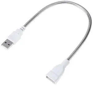 WRIARICH USB Male to Female Extension Cable with Bendable Metal Gooseneck for USB LED Lights WRIARICH USB Male to Female Extension Cable with Bendable Metal Gooseneck for USB LED Lights