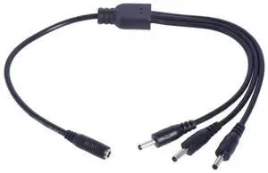 WRIARICH 1 Female to 3 Male DC Power Splitter Cable, 3.5mm×1.35mm 3-Way DC Splitter Cord for CCTV Cameras & LED Light Strips WRIARICH 1 Female to 3 Male DC Power Splitter Cable, 3.5mm×1.35mm 3-Way DC Splitter Cord for CCTV Cameras & LED Light Strips