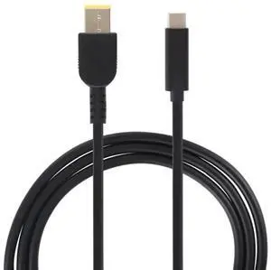 WRIARICH 1.5m Black USB-C to Big Square Yellow Tip Laptop PD Charging Cable for Lenovo ThinkPad/ThinkBook/Xiaoxin WRIARICH 1.5m Black USB-C to Big Square Yellow Tip Laptop PD Charging Cable for Lenovo ThinkPad/ThinkBook/Xiaoxin