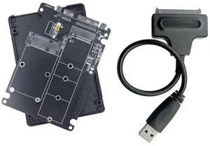 WRIARICH 2-in-1 M.2 B Key & mSATA to SATA 3.0 External SSD Enclosure with USB 3.0 Cable WRIARICH 2-in-1 M.2 B Key & mSATA to SATA 3.0 External SSD Enclosure with USB 3.0 Cable