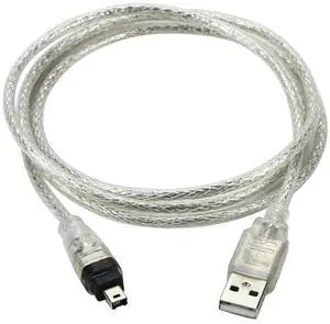 WRIARICH 1.5M USB 2.0 to IEEE 1394 4Pin iLink Firewire Cable Specially for DCR-TRV75E DV Camcorder, 4.92FT WRIARICH 1.5M USB 2.0 to IEEE 1394 4Pin iLink Firewire Cable Specially for DCR-TRV75E DV Camcorder, 4.92FT