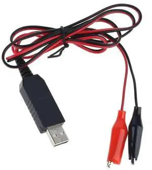 WRIARICH USB to Alligator Clip Test Cable, 5V to 3V Power Adapter Crocodile Clamp Cord for Electrical Testing & Multimeter WRIARICH USB to Alligator Clip Test Cable, 5V to 3V Power Adapter Crocodile Clamp Cord for Electrical Testing & Multimeter