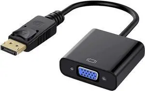 WRIARICH 1 Pack Gold-Plated DisplayPort Male to VGA Female Adapter, DP to VGA Converter for Laptop Desktop PC Monitor Projector HDTV, Black WRIARICH 1 Pack Gold-Plated DisplayPort Male to VGA Female Adapter, DP to VGA Converter for Laptop Desktop PC Monitor Projector HDTV, Black