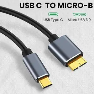 WRIARICH 3.3FT USB C to Micro B Cable, Data Sync & Charging Cord for External Hard Drives, Galaxy S5 WRIARICH 3.3FT USB C to Micro B Cable, Data Sync & Charging Cord for External Hard Drives, Galaxy S5