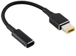 WRIARICH 30cm Nylon Braided Big Square DC to USB-C PD 100W Power Cable | Fixed 18.5V~20V Trigger Cord for Laptops WRIARICH 30cm Nylon Braided Big Square DC to USB-C PD 100W Power Cable | Fixed 18.5V~20V Trigger Cord for Laptops