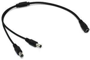 WRIARICH 5.5x2.1mm DC Power Splitter Cable 1 Female to 2 Male Plug for POE CCTV Tester & IP Camera Power Supply WRIARICH 5.5x2.1mm DC Power Splitter Cable 1 Female to 2 Male Plug for POE CCTV Tester & IP Camera Power Supply