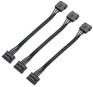 WRIARICH 3 Pack LP4 4 Pin IDE Molex Female to Dual SATA Power Cable for HDD Optical Drive WRIARICH 3 Pack LP4 4 Pin IDE Molex Female to Dual SATA Power Cable for HDD Optical Drive