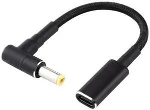 WRIARICH Right Angle DC 5.5×2.5mm to USB-C PD 100W Nylon Braided Power Cable | Fixed 18.5V~20V Trigger Adapter Cord WRIARICH Right Angle DC 5.5×2.5mm to USB-C PD 100W Nylon Braided Power Cable | Fixed 18.5V~20V Trigger Adapter Cord