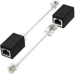 WRIARICH 2 Pack RJ11 Male to RJ45 Female Adapter, 6P4C Phone Jack to 8P8C Ethernet Converter for Landline Telephone Wiring WRIARICH 2 Pack RJ11 Male to RJ45 Female Adapter, 6P4C Phone Jack to 8P8C Ethernet Converter for Landline Telephone Wiring