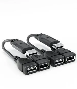 WRIARICH 2-Port USB 2.0 Male to Dual Female Splitter Cable, High Speed Data & Charging Cord for PC, Laptop, Car, TV, Xbox, External HDD WRIARICH 2-Port USB 2.0 Male to Dual Female Splitter Cable, High Speed Data & Charging Cord for PC, Laptop, Car, TV, Xbox, External HDD
