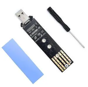 WRIARICH Dual Protocol M.2 to USB Adapter Enclosure, USB3.1 Gen2 10Gbps, Supports NVMe M-Key & SATA B+M-Key SSD, UASP Accelerated, Up to 4TB, Fits 2230/2242/2260/2280 WRIARICH Dual Protocol M.2 to USB Adapter Enclosure, USB3.1 Gen2 10Gbps, Supports NVMe M-Key & SATA B+M-Key SSD, UASP Accelerated, Up to 4TB, Fits 2230/2242/2260/2280