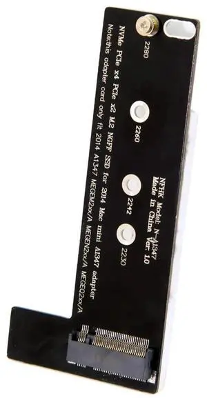 WRIARICH M.2 NGFF M-Key NVMe SSD Converter Card, Internal Storage Upgrade Adapter for Late 2014 Mac Mini A1347 MEGEN2 MEGEM2 MEGEQ2, Supports 2230/2242/2260/2280 PCIe NVMe & AHCI SSD WRIARICH M.2 NGFF M-Key NVMe SSD Converter Card, Internal Storage Upgrade Adapter for Late 2014 Mac Mini A1347 MEGEN2 MEGEM2 MEGEQ2, Supports 2230/2242/2260/2280 PCIe NVMe & AHCI SSD