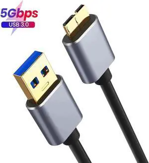 WRIARICH 1M/3.3ft USB 3.0 Type A to Micro B Cable, Male to Male High Speed Data Sync Cord for External Hard Drive, Samsung S5, Note 3 WRIARICH 1M/3.3ft USB 3.0 Type A to Micro B Cable, Male to Male High Speed Data Sync Cord for External Hard Drive, Samsung S5, Note 3