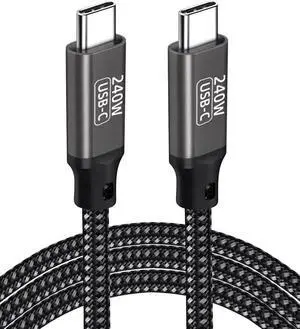 WRIARICH 2M/6.6FT Nylon Braided USB-C to USB-C Cable | PD3.1 240W(48V 5A) Super Fast Charging Cord Compatible with MacBook Pro, iPad Pro, Galaxy S22/A10 & All USB-C Devices WRIARICH 2M/6.6FT Nylon Braided USB-C to USB-C Cable | PD3.1 240W(48V 5A) Super Fast Charging Cord Compatible with MacBook Pro, iPad Pro, Galaxy S22/A10 & All USB-C Devices