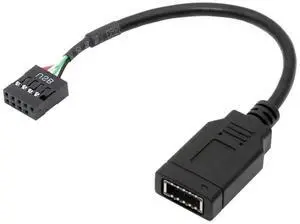 WRIARICH 0.49FT TypeE KeyA Female to USB2.0 9Pin Male Mainboard Front Panel Conversion Extension Cable WRIARICH 0.49FT TypeE KeyA Female to USB2.0 9Pin Male Mainboard Front Panel Conversion Extension Cable